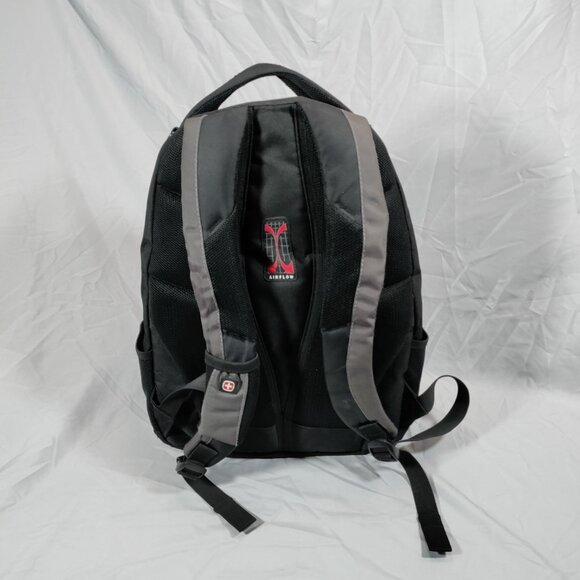 SwissGear Backpack Black Airflow 17in Bag (1186) Hiking Travel School - Picture 2 of 14